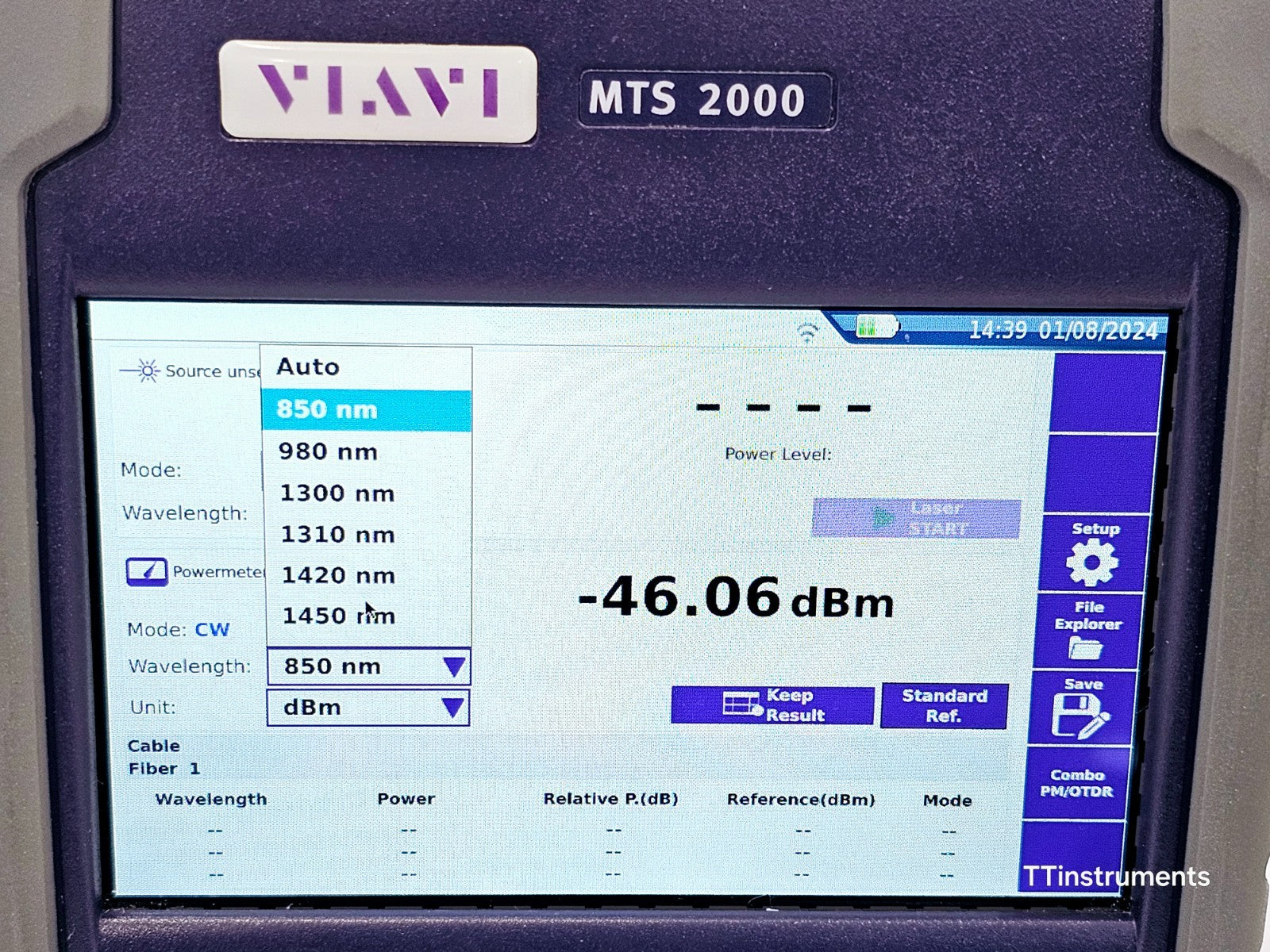 Viavi JDSU MTS 2000 V2 PM/VFL 4138 FMA365 1310 1550 + 1650nm Live SM OTDR APC