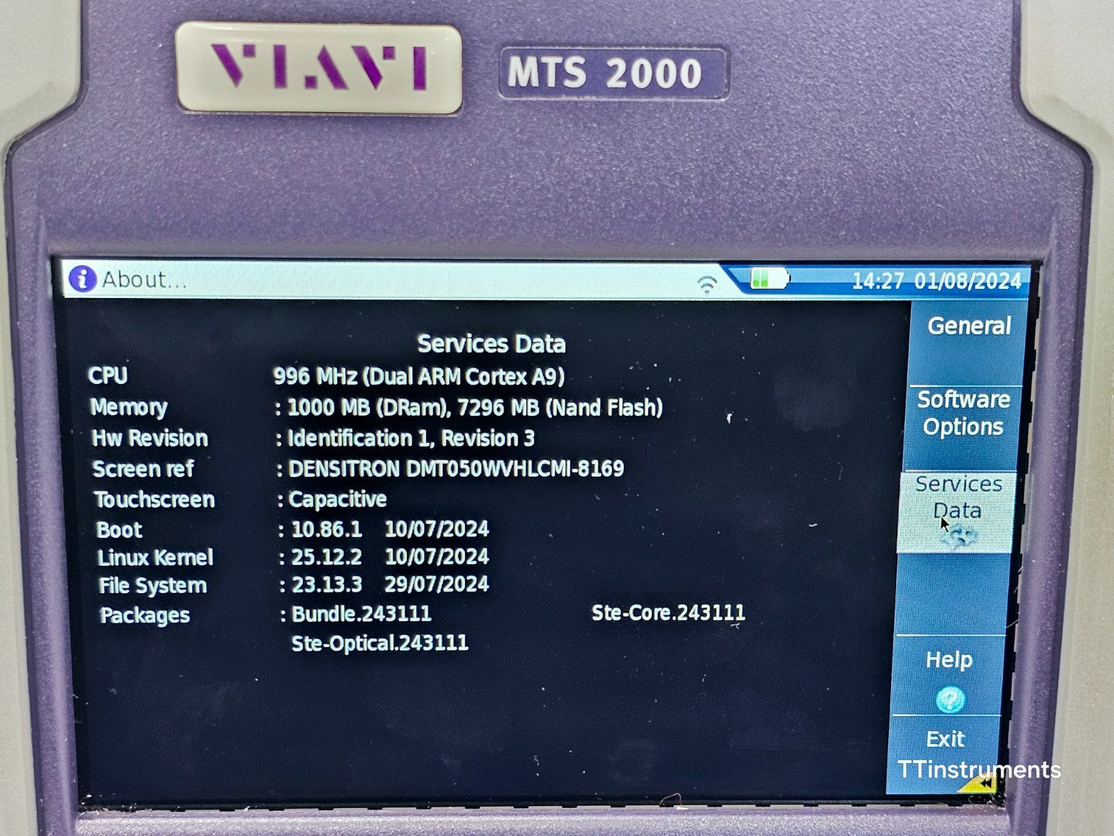 Viavi JDSU MTS 2000 V2 PM/VFL 4138 FMA365 1310 1550 + 1650nm Live SM OTDR APC