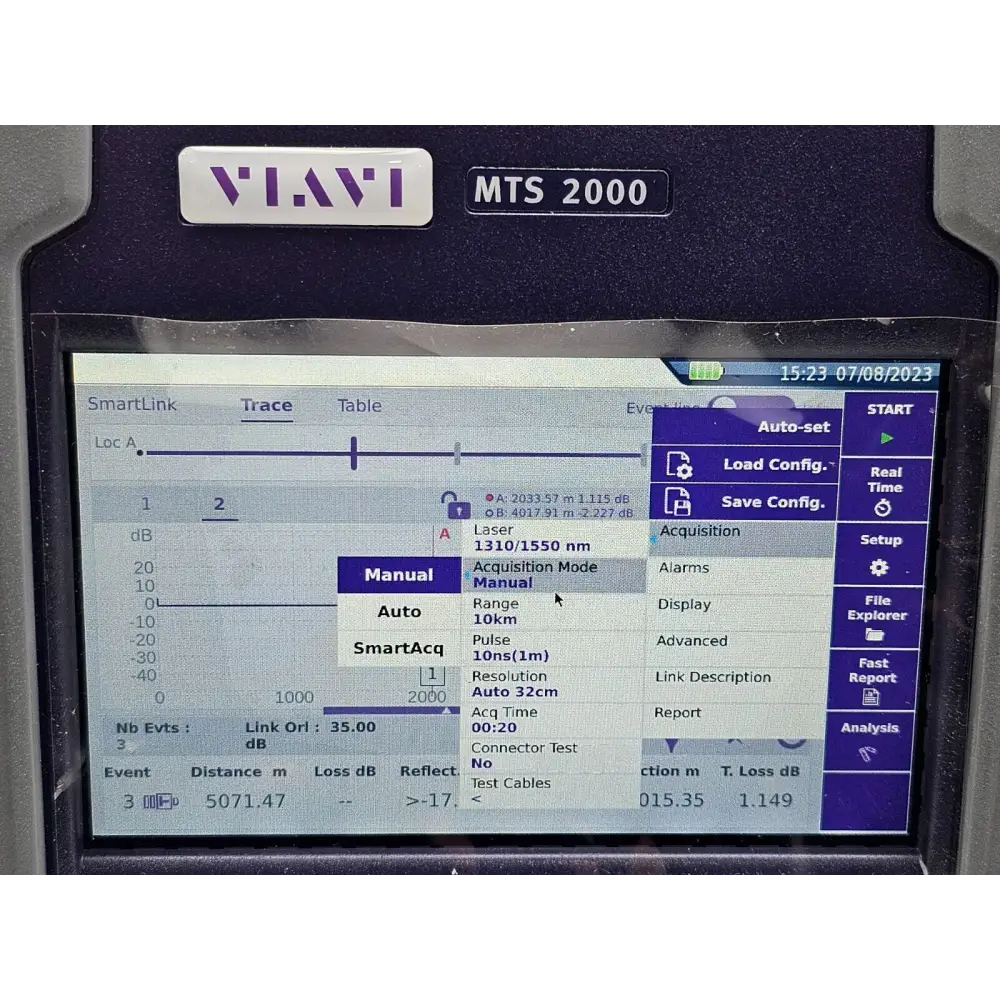 Viavi MTS 2000 V2 stylus and carry case accessories detail