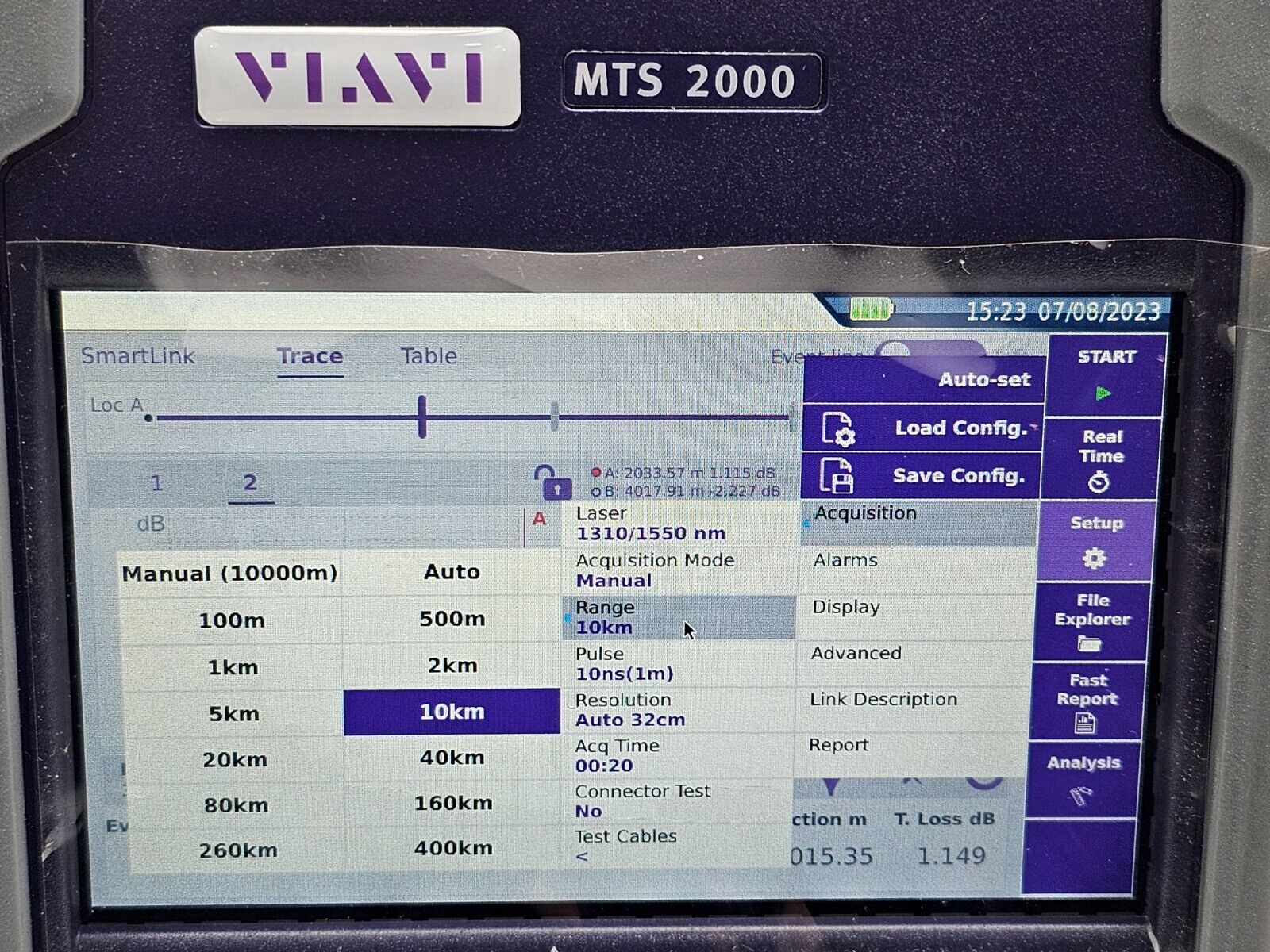 Viavi JDSU MTS 2000 V2 with 4136 FMP2 Metro PON 1310/1550nm + F1625 Live OTDR