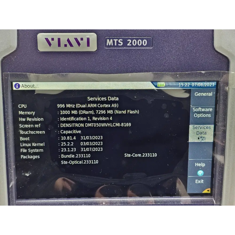 Viavi MTS 2000 V2 OTDR system stored in protective carry case