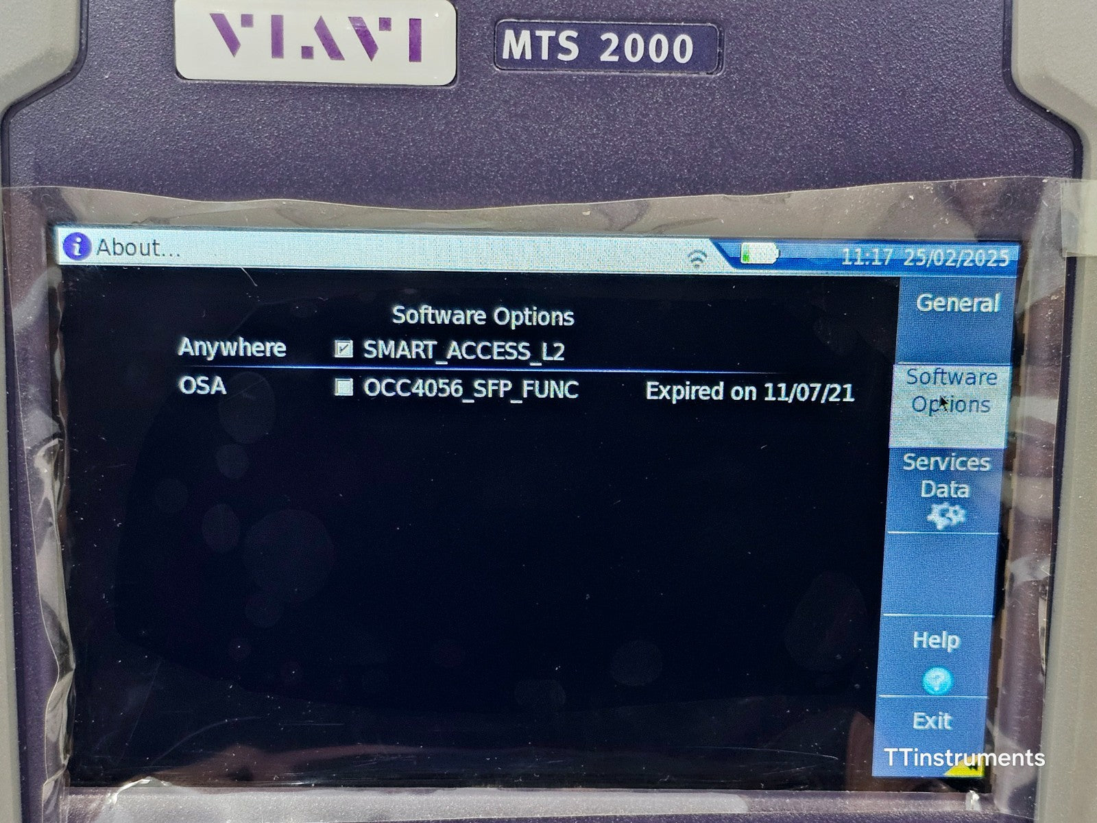 Viavi JDSU MTS 2000 V2 with 4138 FMA365 1310 1550 + 1650nm Live SM OTDR APC