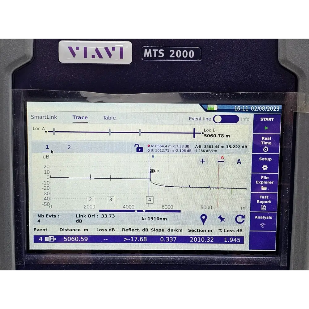 Viavi MTS 2000 V2 with 4138 FMP265 PON OTDR module overall condition view