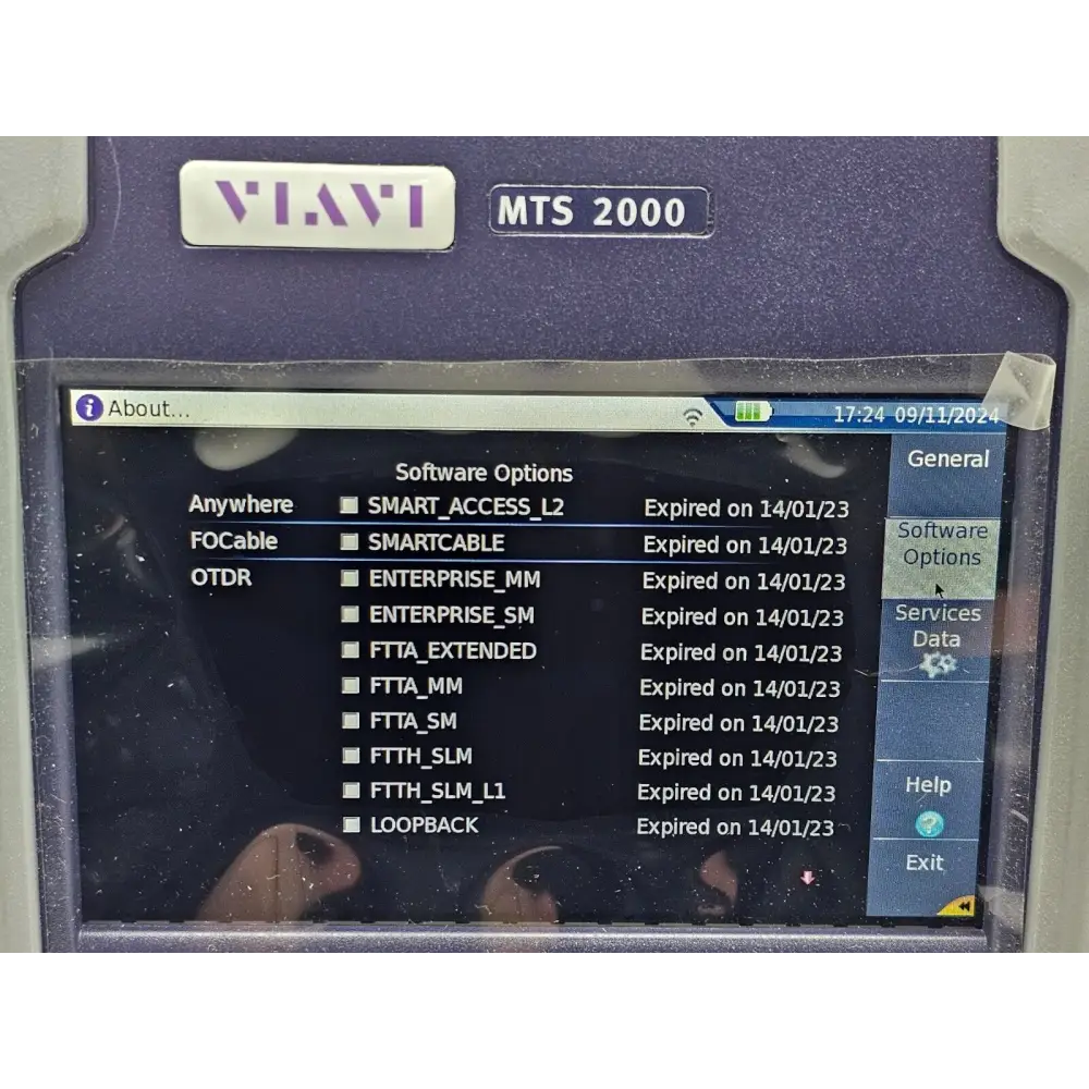 Viavi MTS 2000 V2 with carry case and protective hard case included in sale