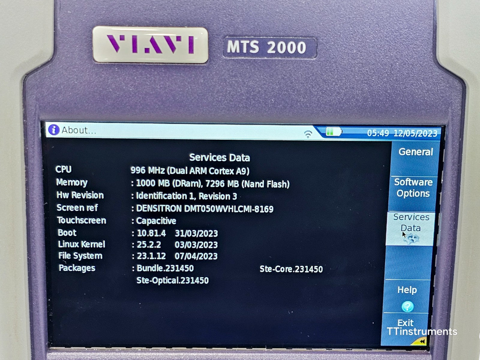 Viavi JDSU MTS 2000 V2 with PM/VFL + 4118FB65 1650 nm 40 dB Filtered OTDR SC-APC