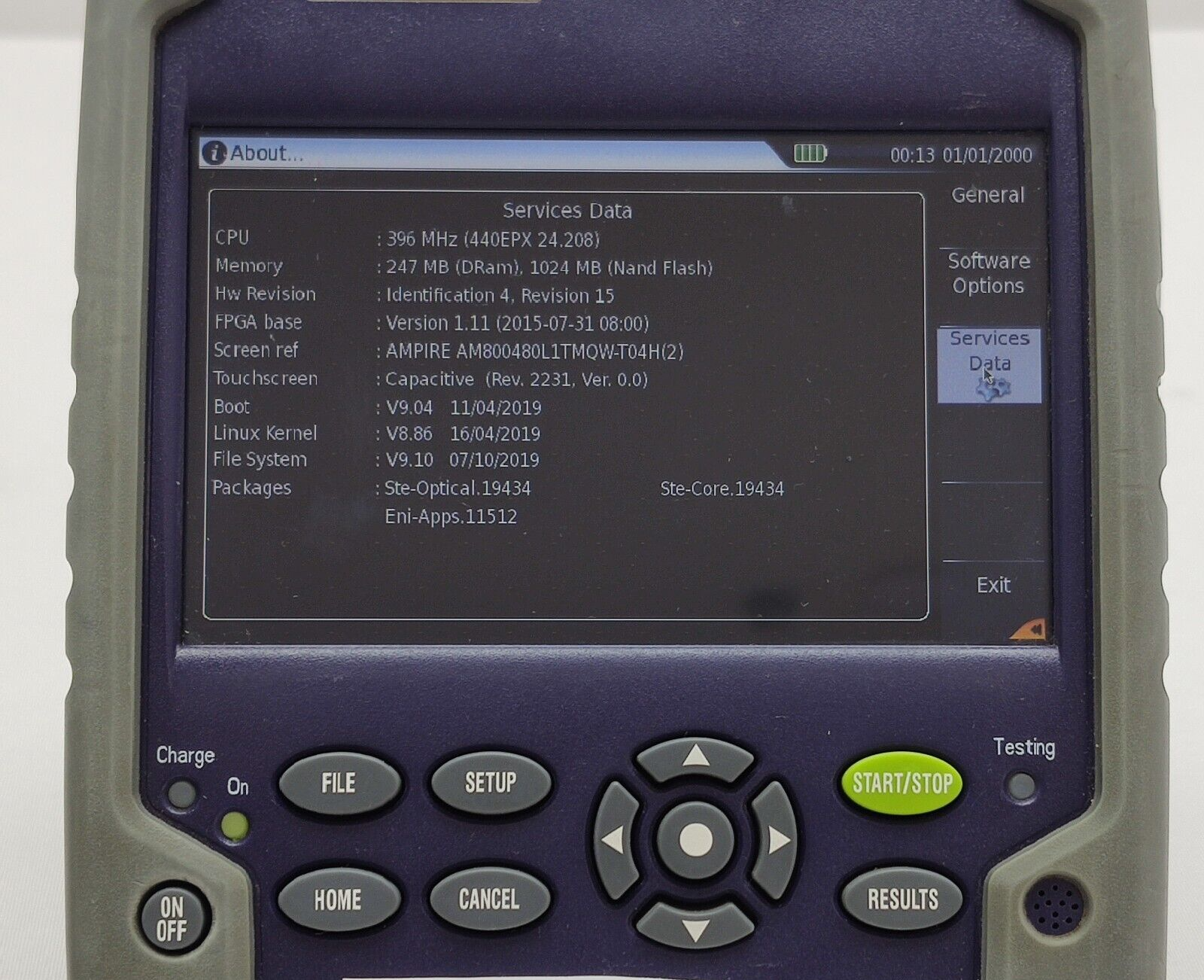 Viavi JDSU MTS 2000 w/ 4126 MA SM OTDR 1310/1550 nm 37/35 dB FTTH/Access/Metro