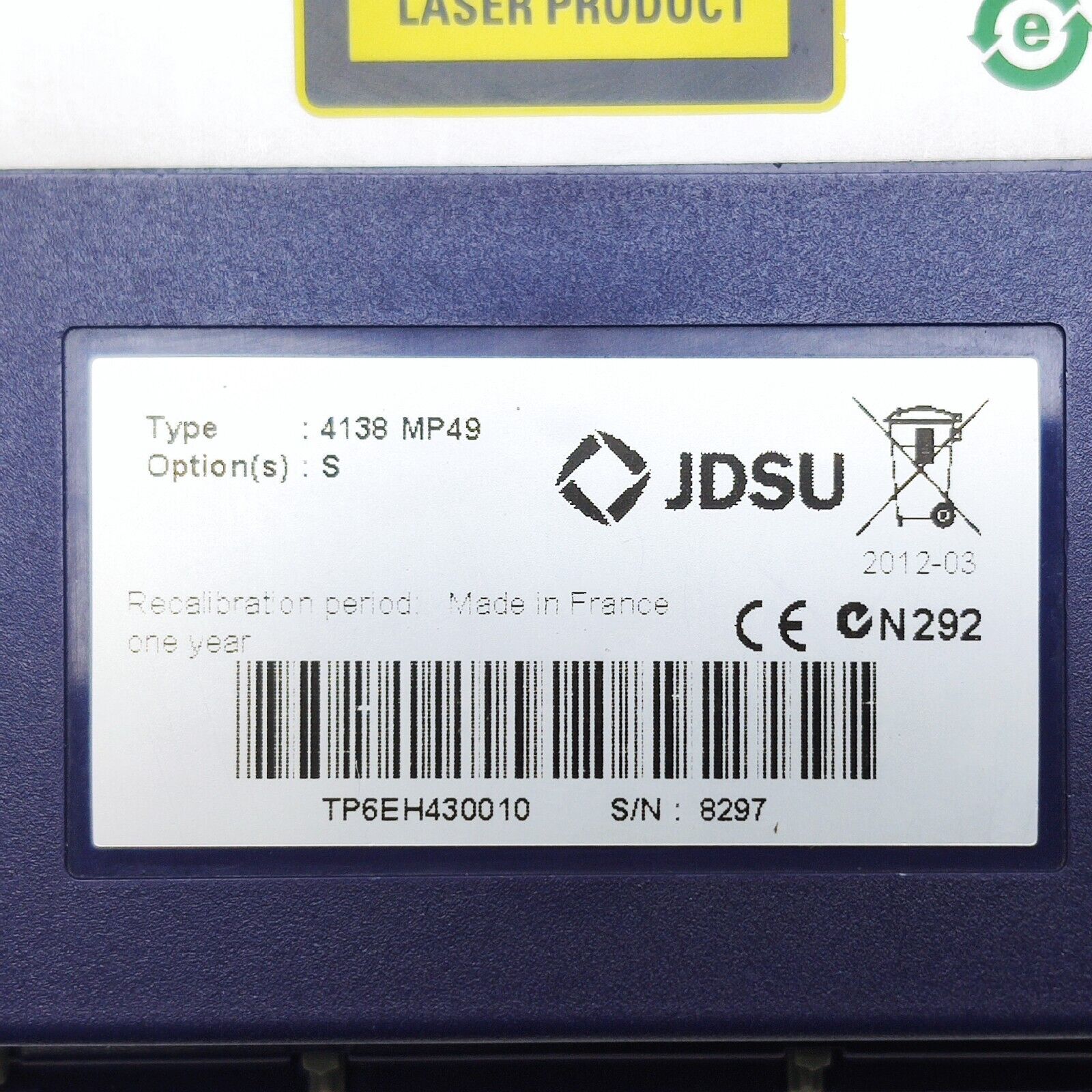 Viavi JDSU MTS 2000 w 4138 MP49 1310/1490/1550 nm OTDR 43/41/41 dB Metro PON MP