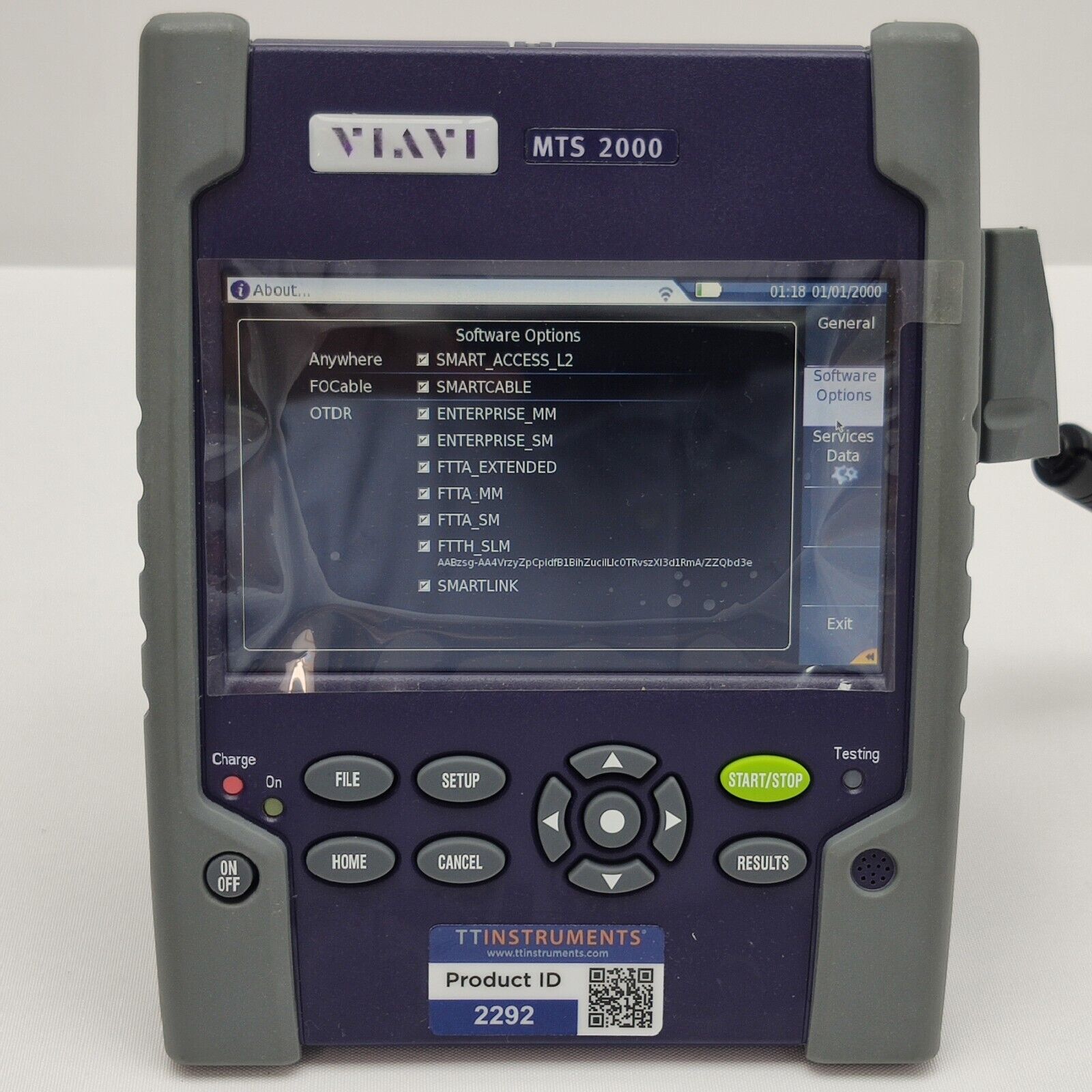 Viavi JDSU MTS 2000 w/ 41CWDM10L CWDM 10 Wavelength OTDR Module 1271 - 1451 nm