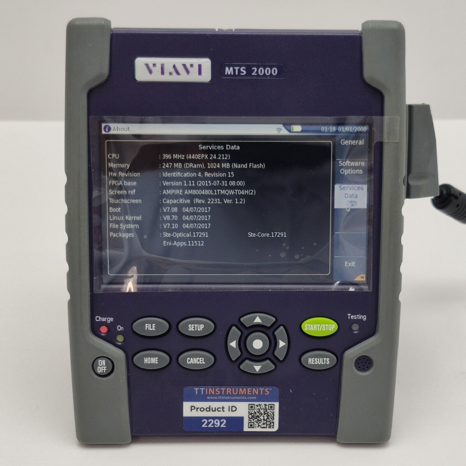 Viavi JDSU MTS 2000 w/ 41CWDM10L CWDM 10 Wavelength OTDR Module 1271 - 1451 nm