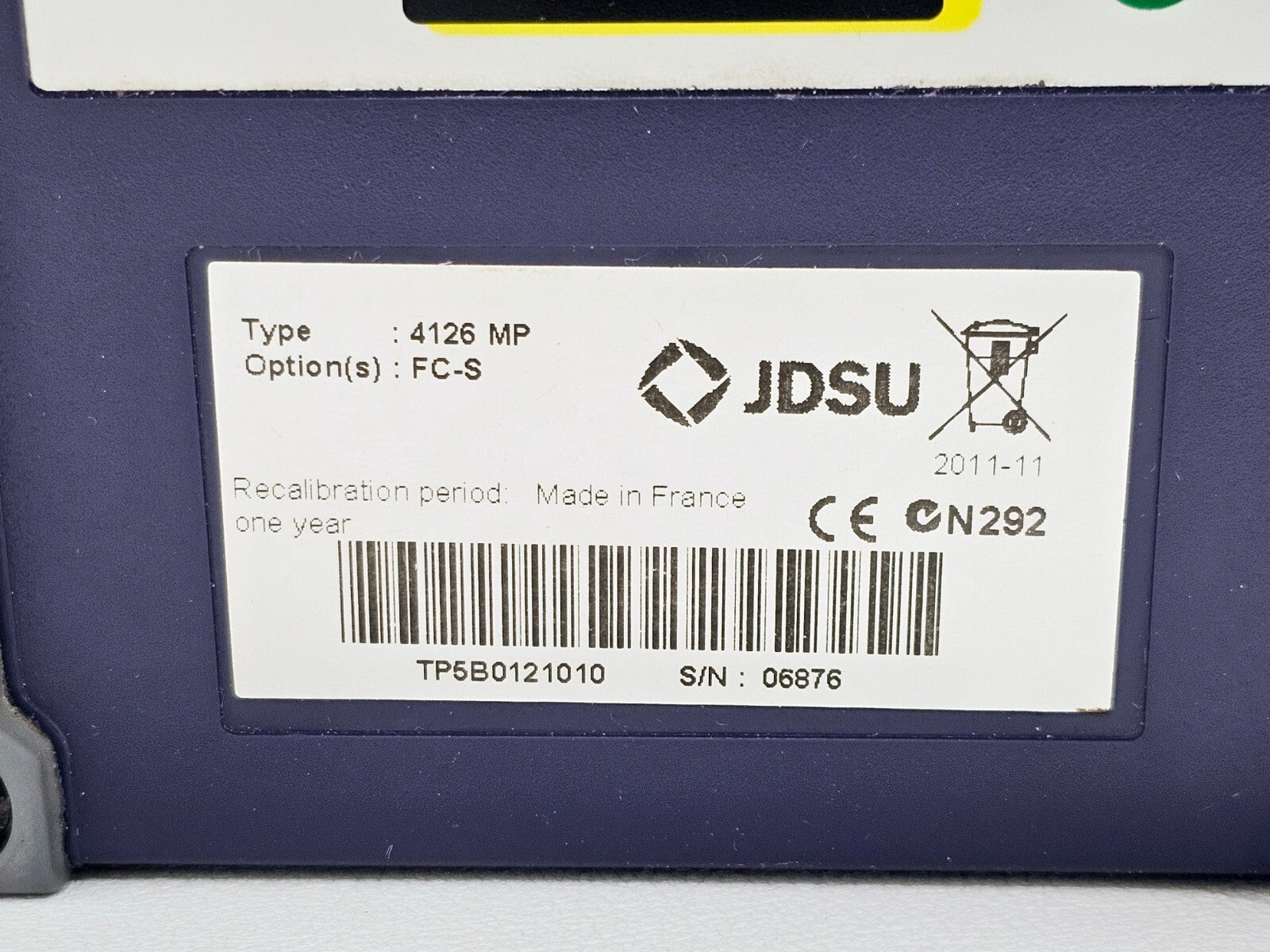 Viavi JDSU MTS 4000 with 4126 MP Metro PON 1310/1550 nm OTDR + FCOMP SW