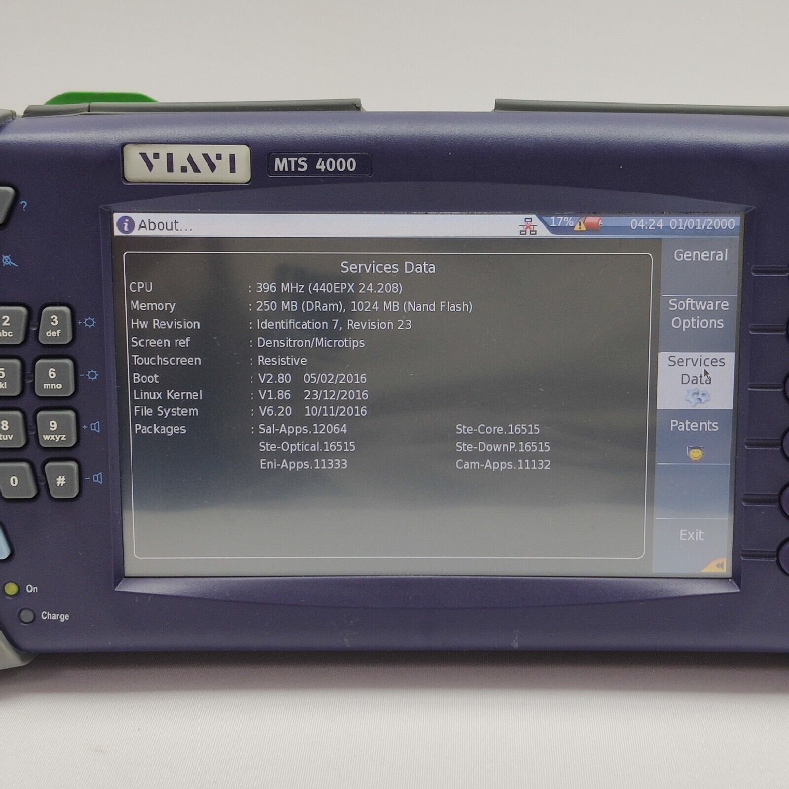 Viavi JDSU MTS 4000 Mainframe w/ 4126 MA SM OTDR 1310/1550 nm 37/35 dB FCOMP APC