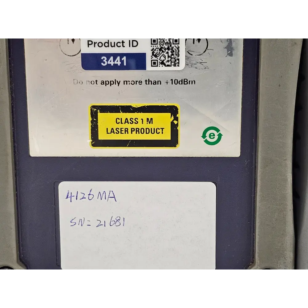 JDSU 4126 MA SM module label showing 1310/1550 nm and 37/35 dB specs