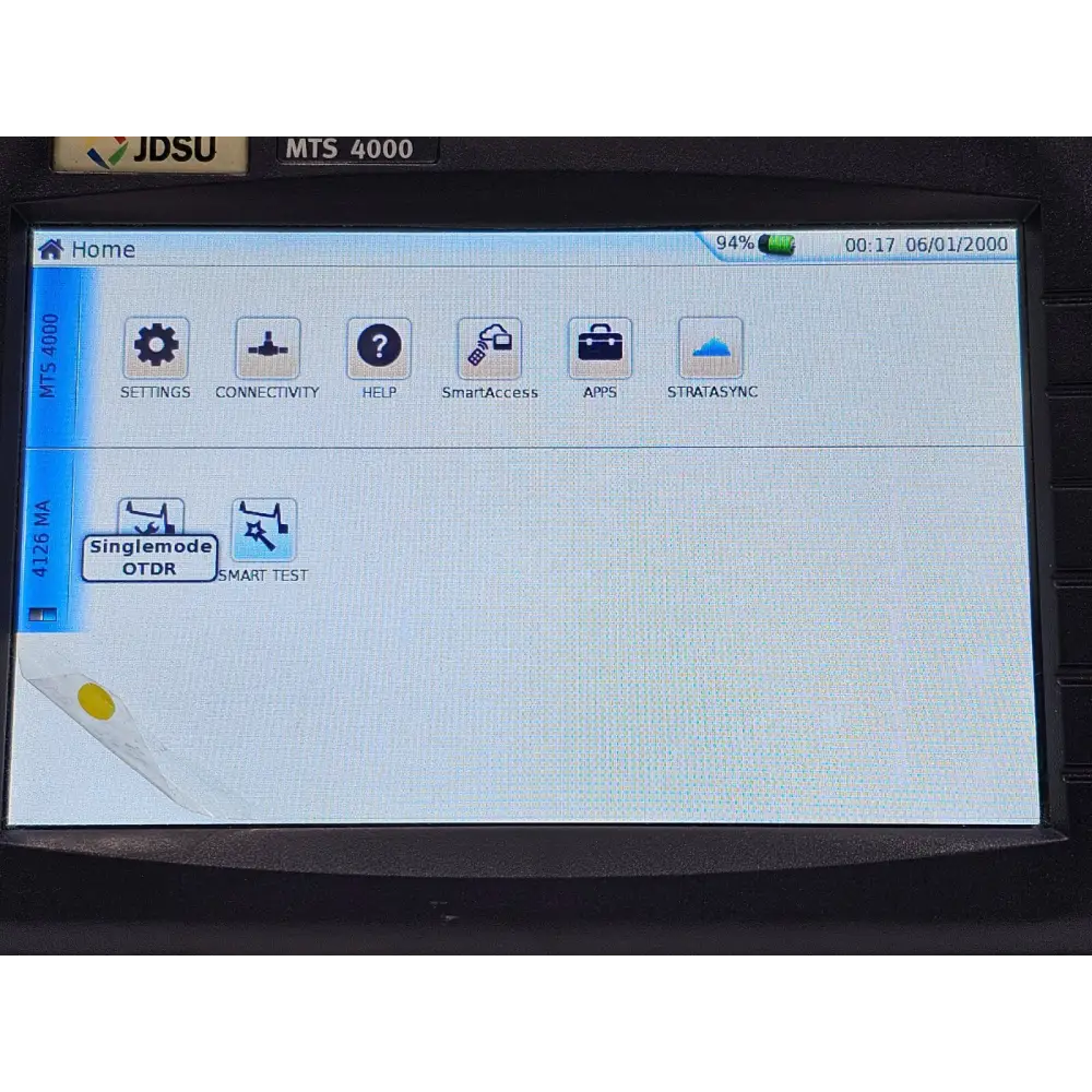 Viavi MTS 4000 mainframe top view showing module and keypad