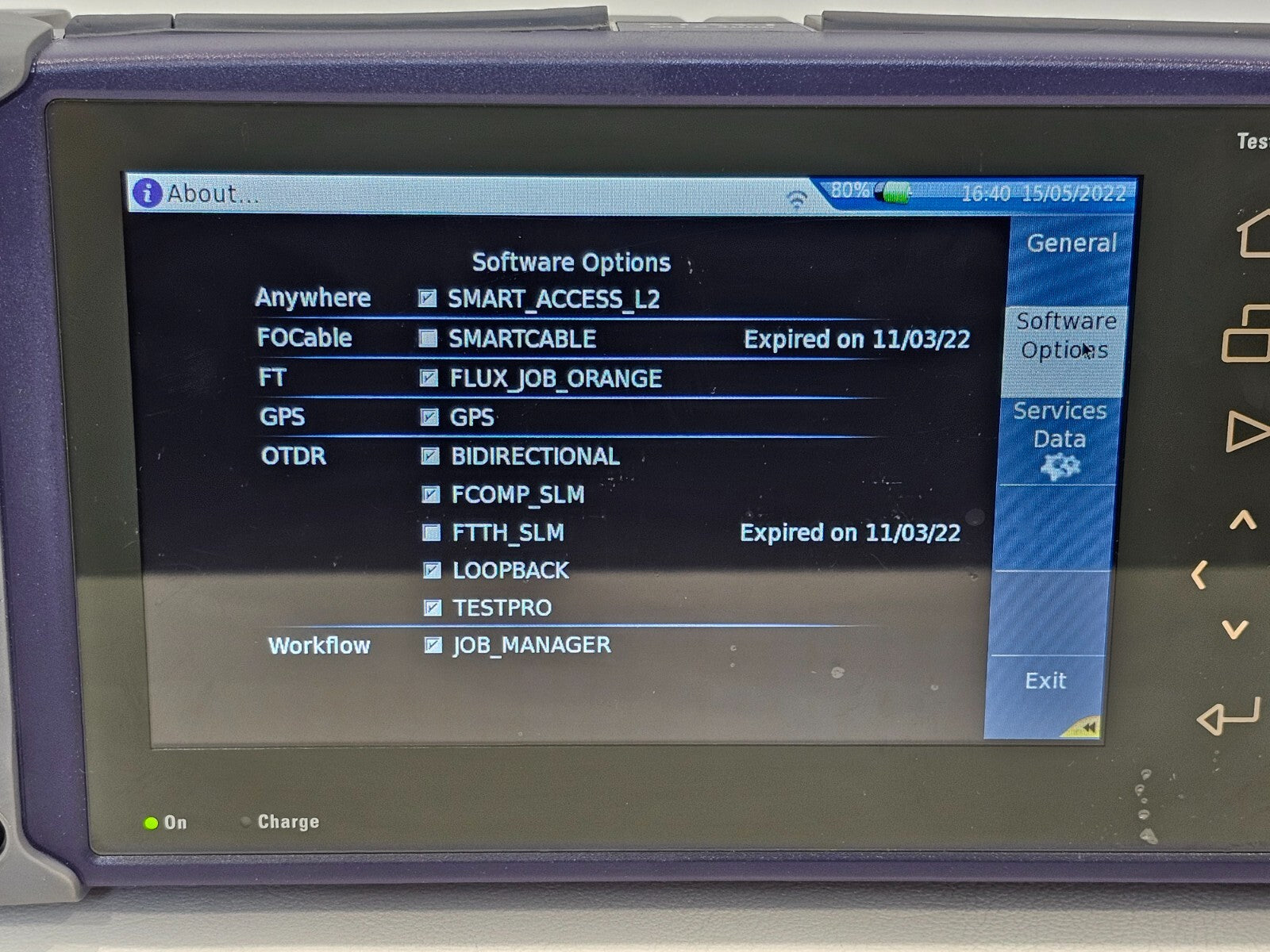 Viavi JDSU MTS 4000 V2 Mainframe with Power Meter
