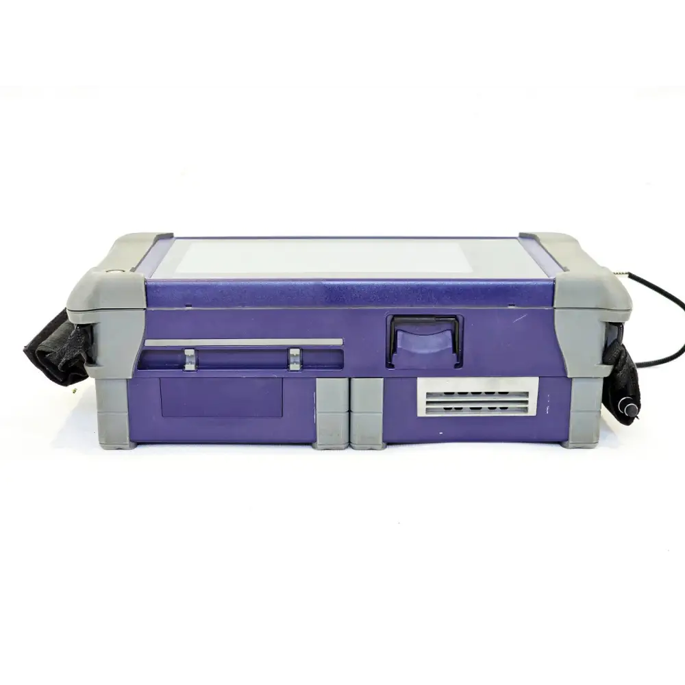 Viavi MTS 4000 V2 rear view showing dual module bay covers, SD card slot and ventilation grille