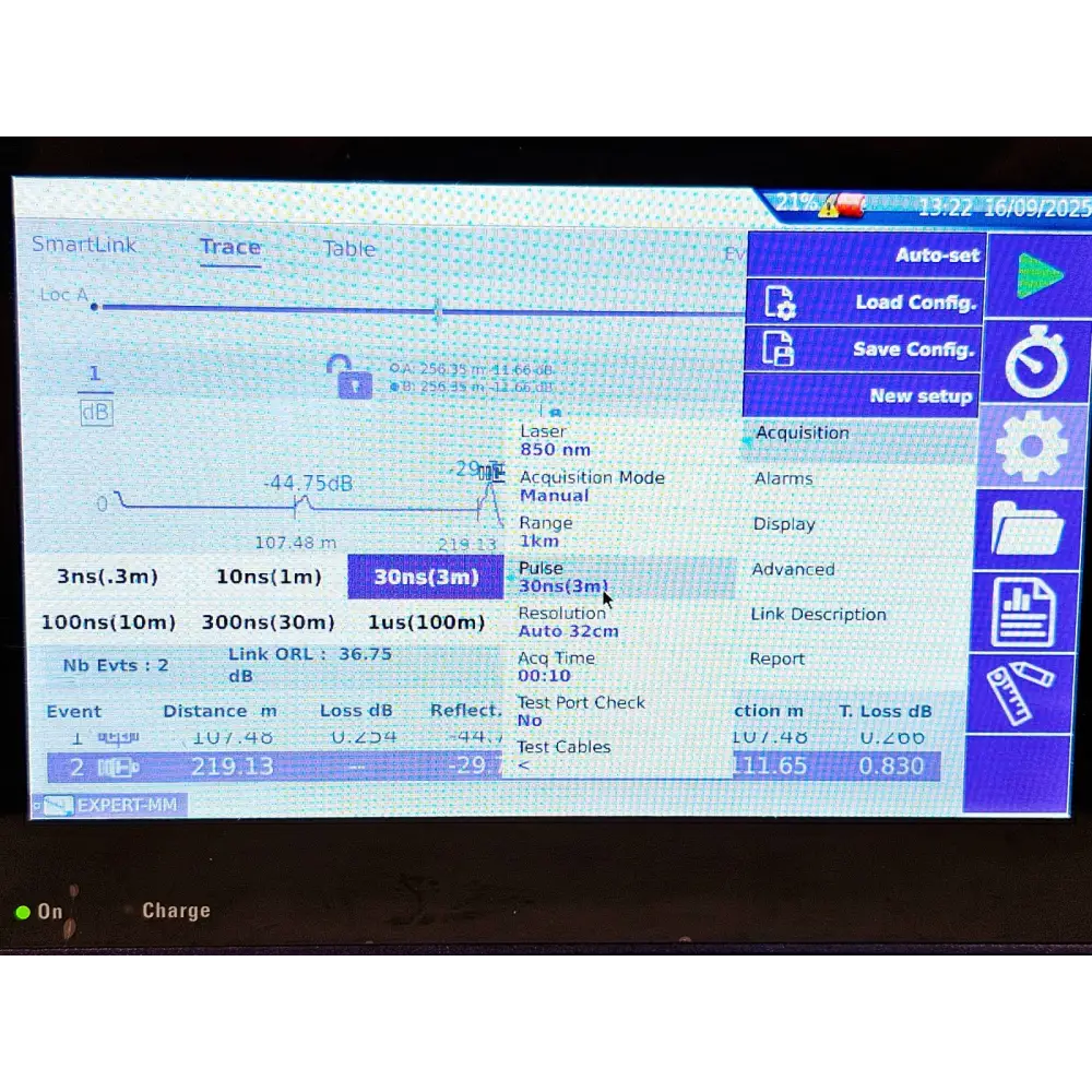 Viavi JDSU MTS 4000 V2 Platform + 4146 SM 1310/1550 nm MM 850/1300 OTDR MFD 201921