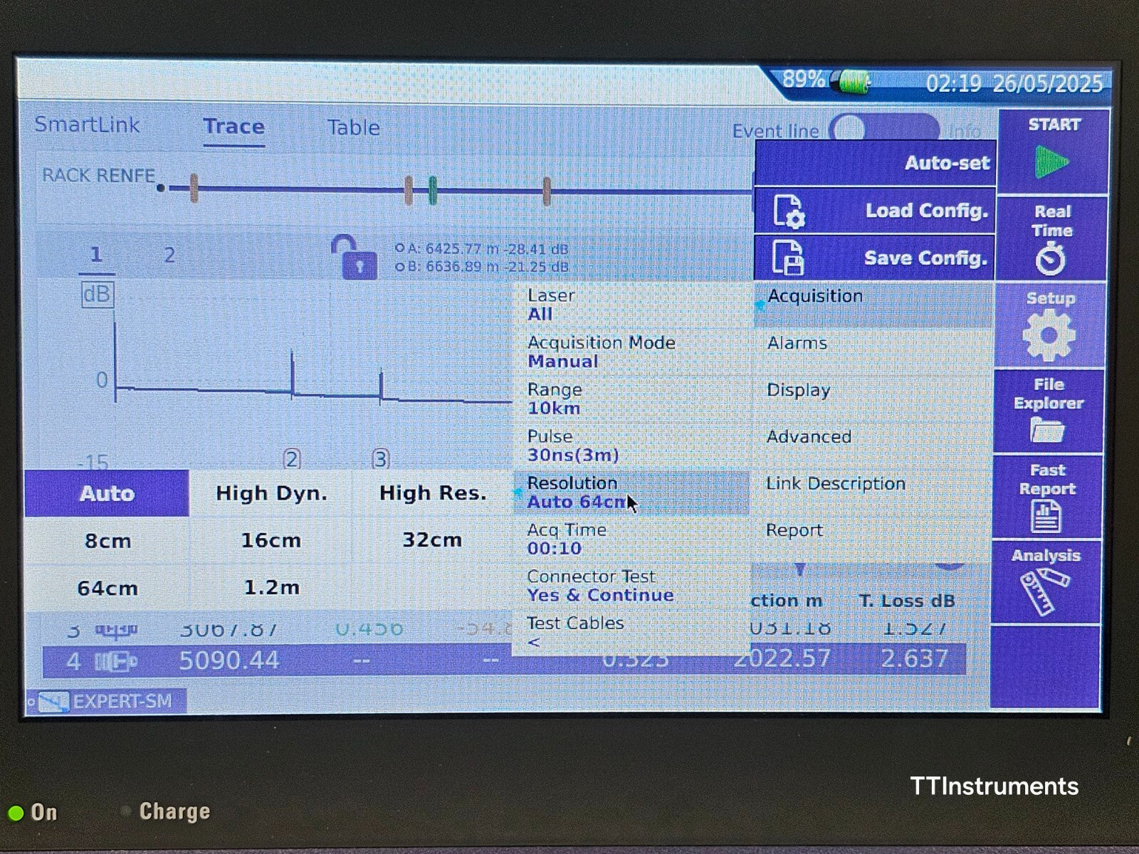 Viavi JDSU MTS 4000 V2 Platform with 4126 MA2 SM 1310/1550 nm OTDR