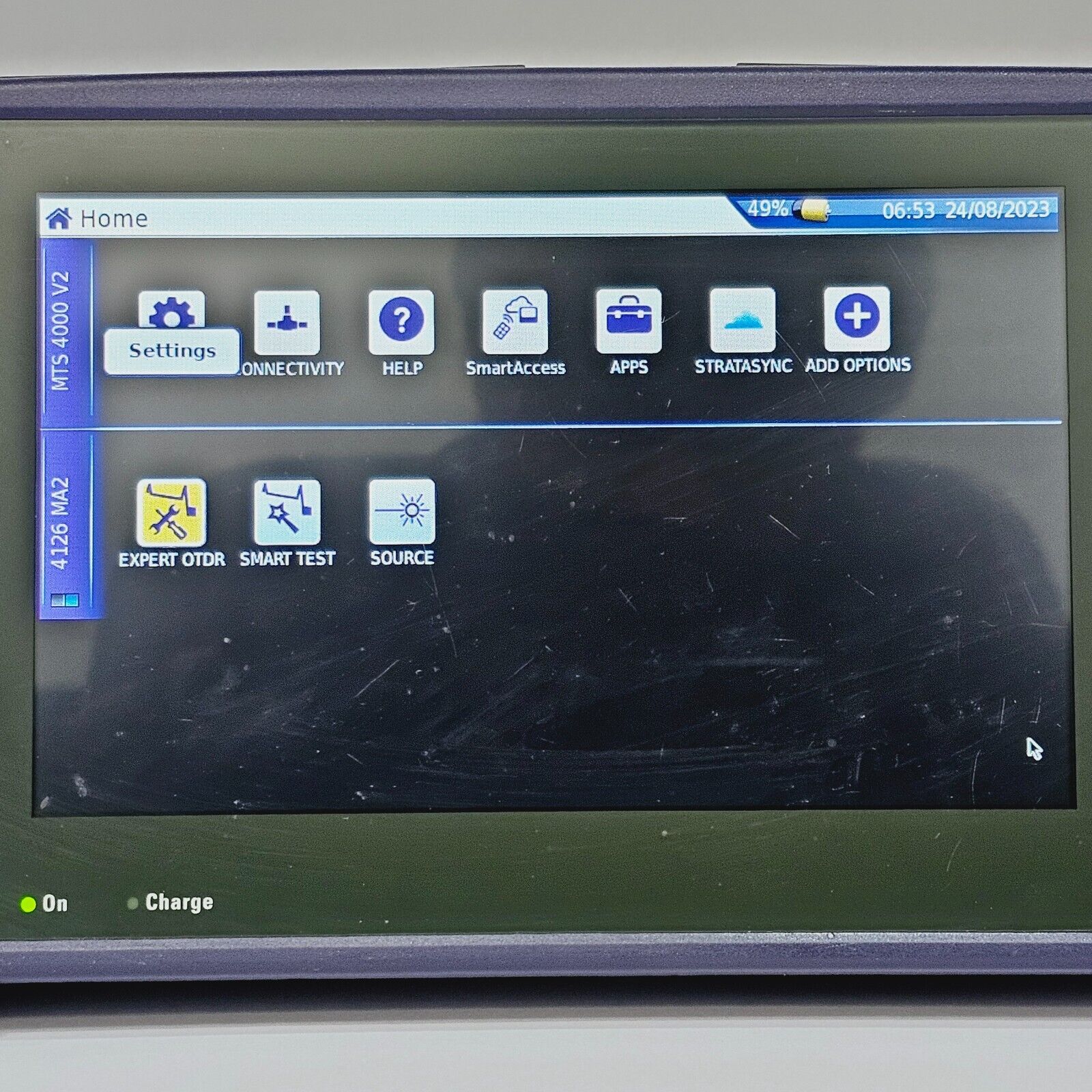 Viavi JDSU MTS 4000 V2 w/ 4126 MA2 SM 1310/1550 nm OTDR 40/40 dB Access Metro