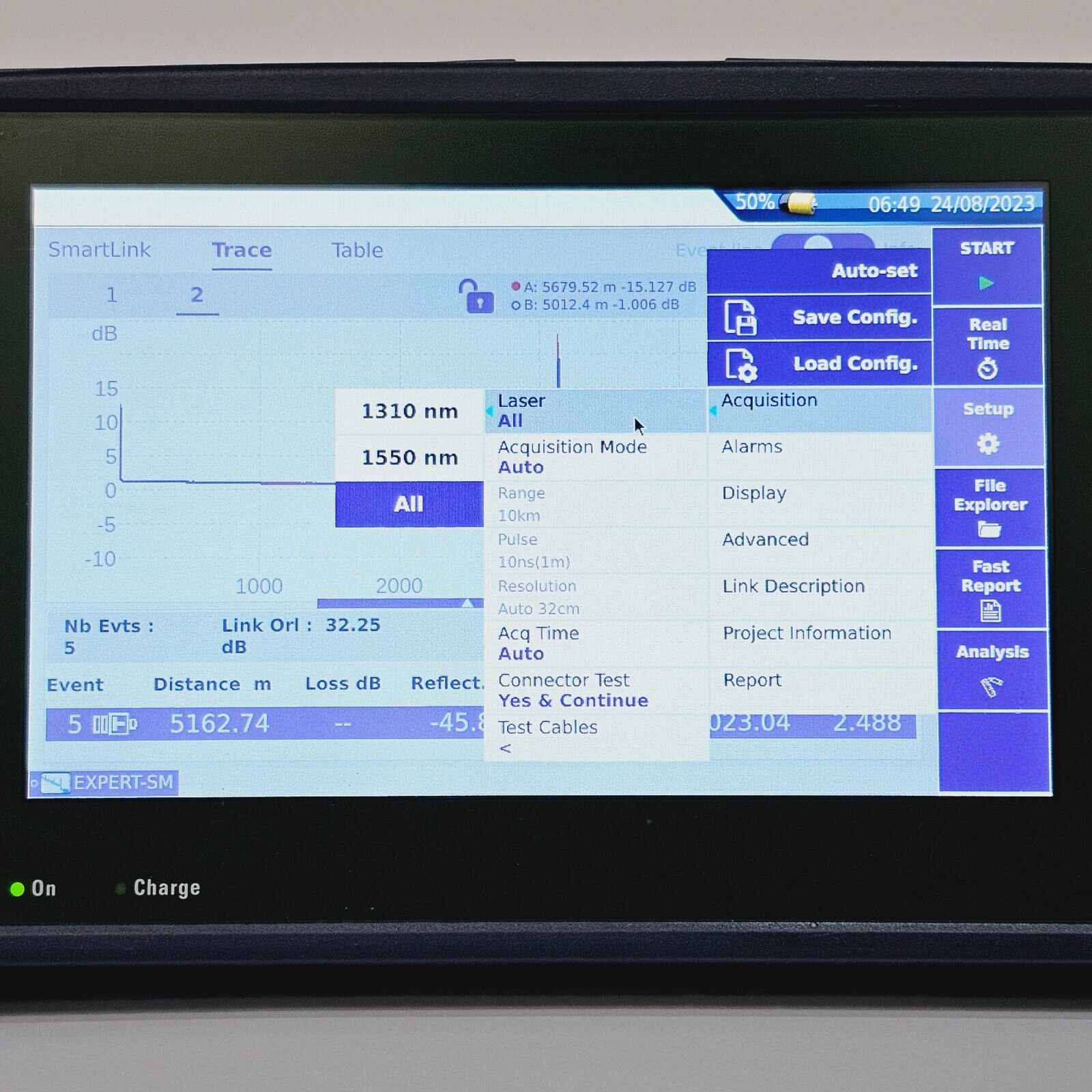 Viavi JDSU MTS 4000 V2 w/ 4126 MA2 SM 1310/1550 nm OTDR 40/40 dB Access Metro