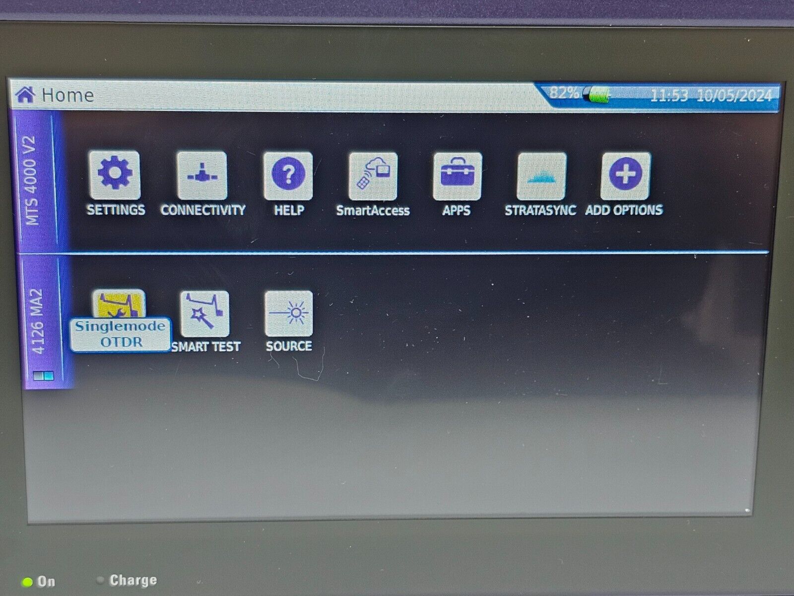 Viavi JDSU MTS 4000 V2 with 4126 MA2 SM 1310/1550 nm OTDR 40/40 dB Access Metro