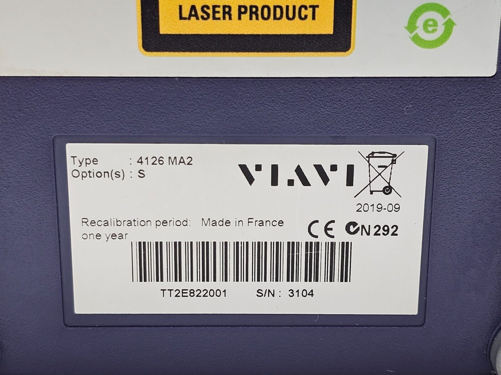 Viavi JDSU MTS 4000 V2 with 4126 MA2 SM 1310/1550 nm OTDR 40/40 dB Access Metro