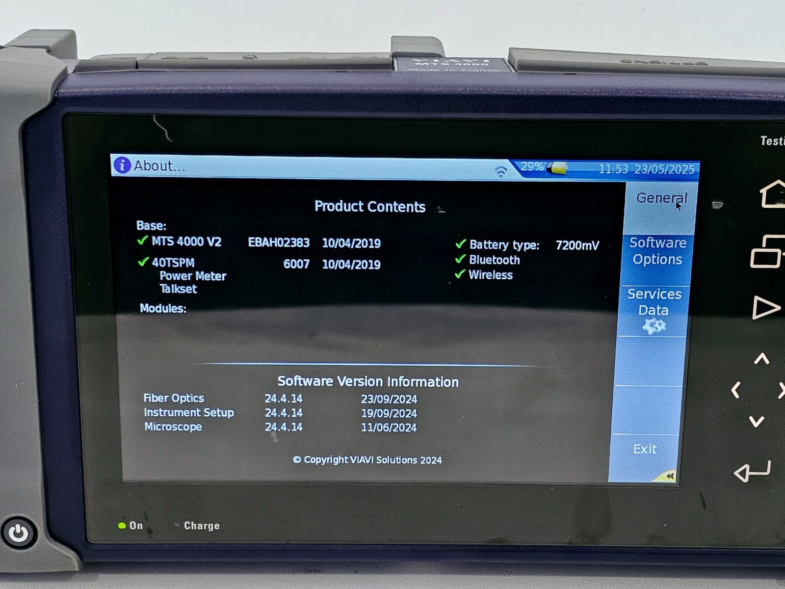 Viavi JDSU MTS 4000 V2 with Power Meter & Talk Set + Smart Access L2 Software