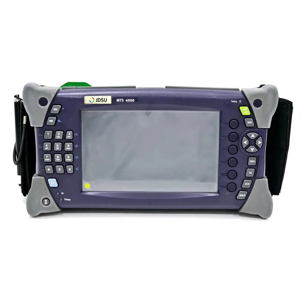 Viavi MTS 4000 touchscreen display showing OTDR measurement interface