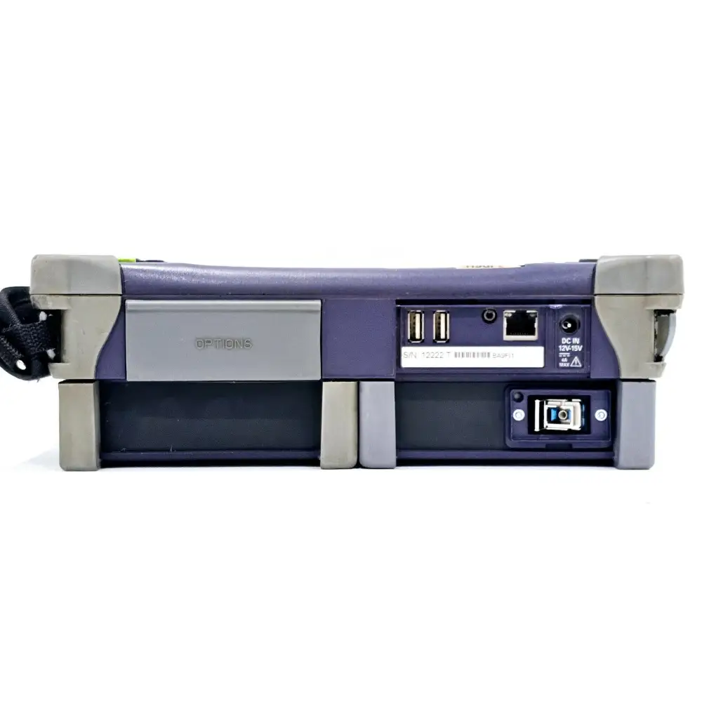 Viavi JDSU MTS 4000 left-side view showing power and port connections