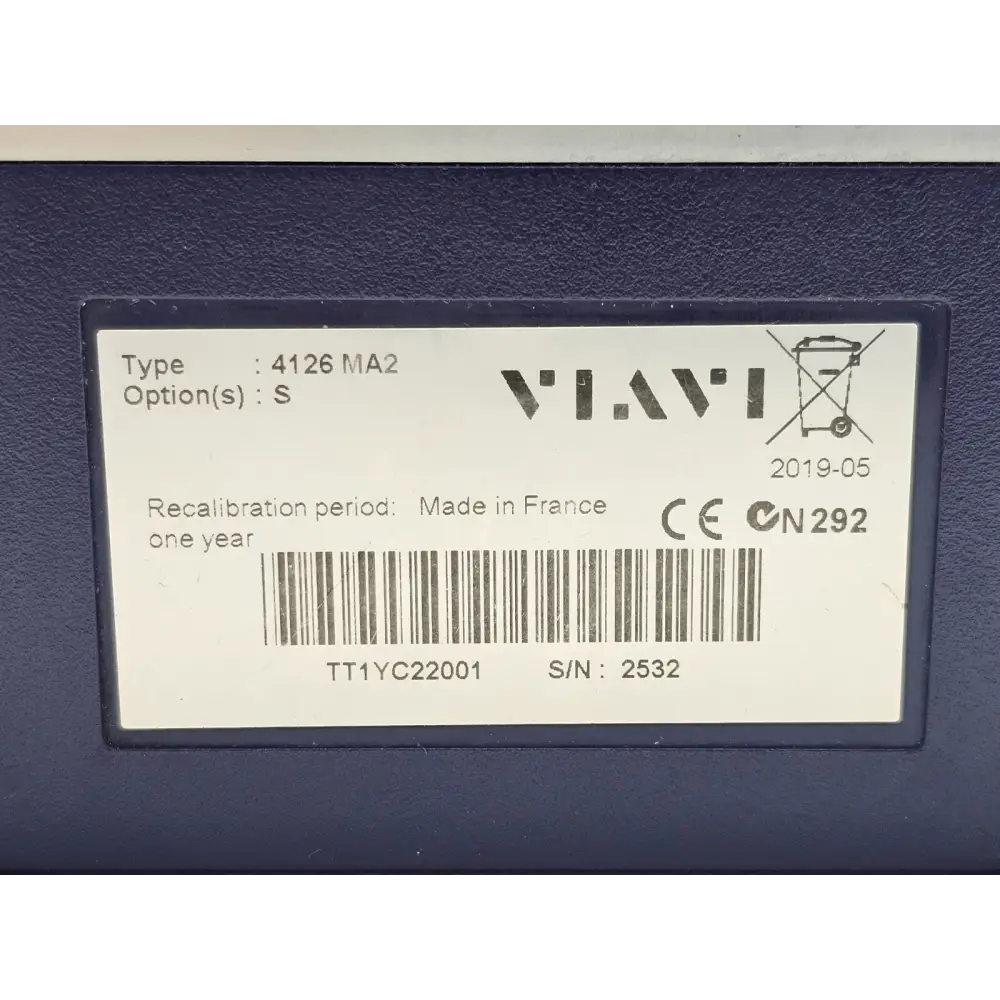 Viavi MTS 4126 MA2 1310/1550 nm OTDR module rear view showing housing detail
