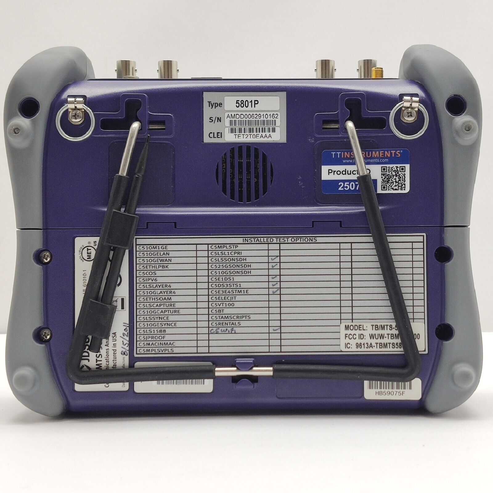 Viavi JDSU MTS 5800 1 GigE Optical Electrical Ethernet Communication Analyzer