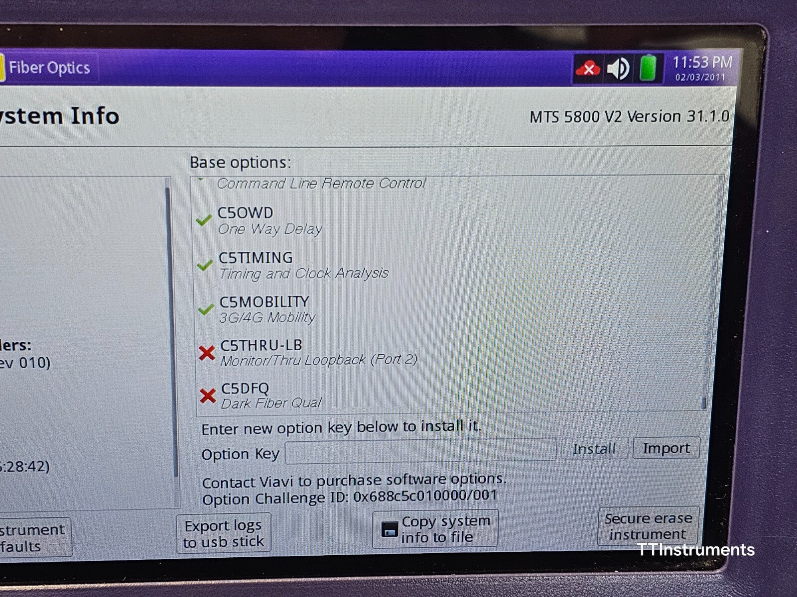 Viavi JDSU MTS 5800 v2 w/ 5822P Network Tester LOADED with Options Dual Port 10G