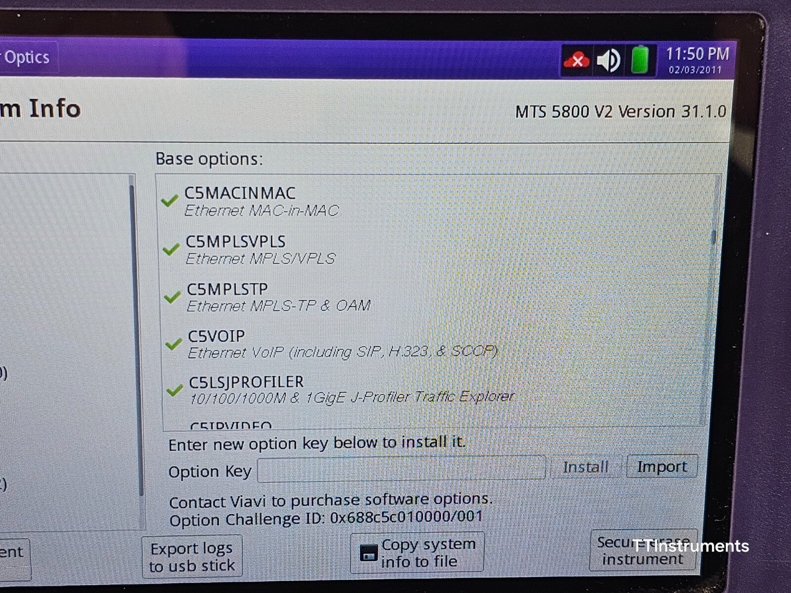 Viavi JDSU MTS 5800 v2 w/ 5822P Network Tester LOADED with Options Dual Port 10G