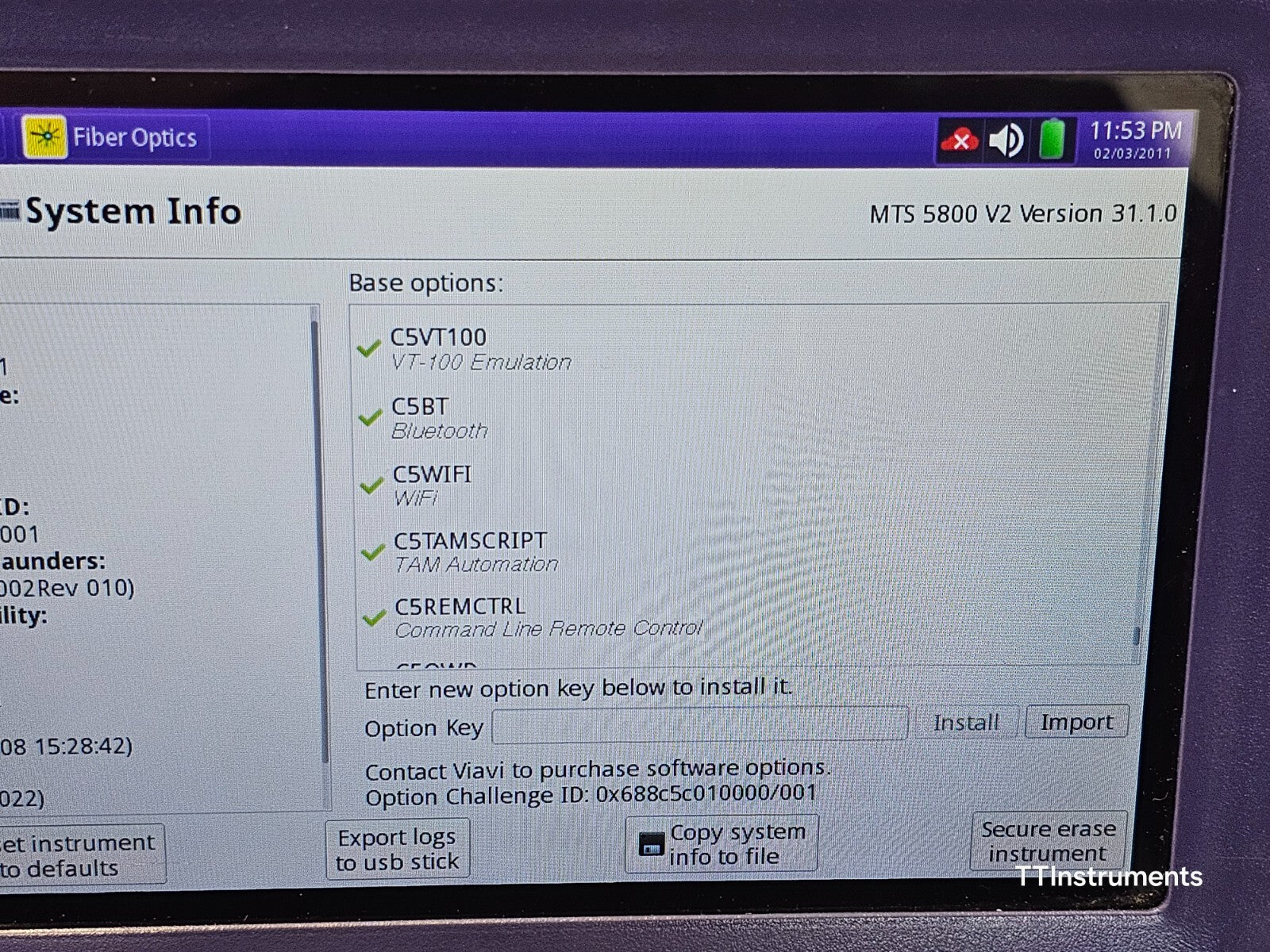 Viavi JDSU MTS 5800 v2 w/ 5822P Network Tester LOADED with Options Dual Port 10G