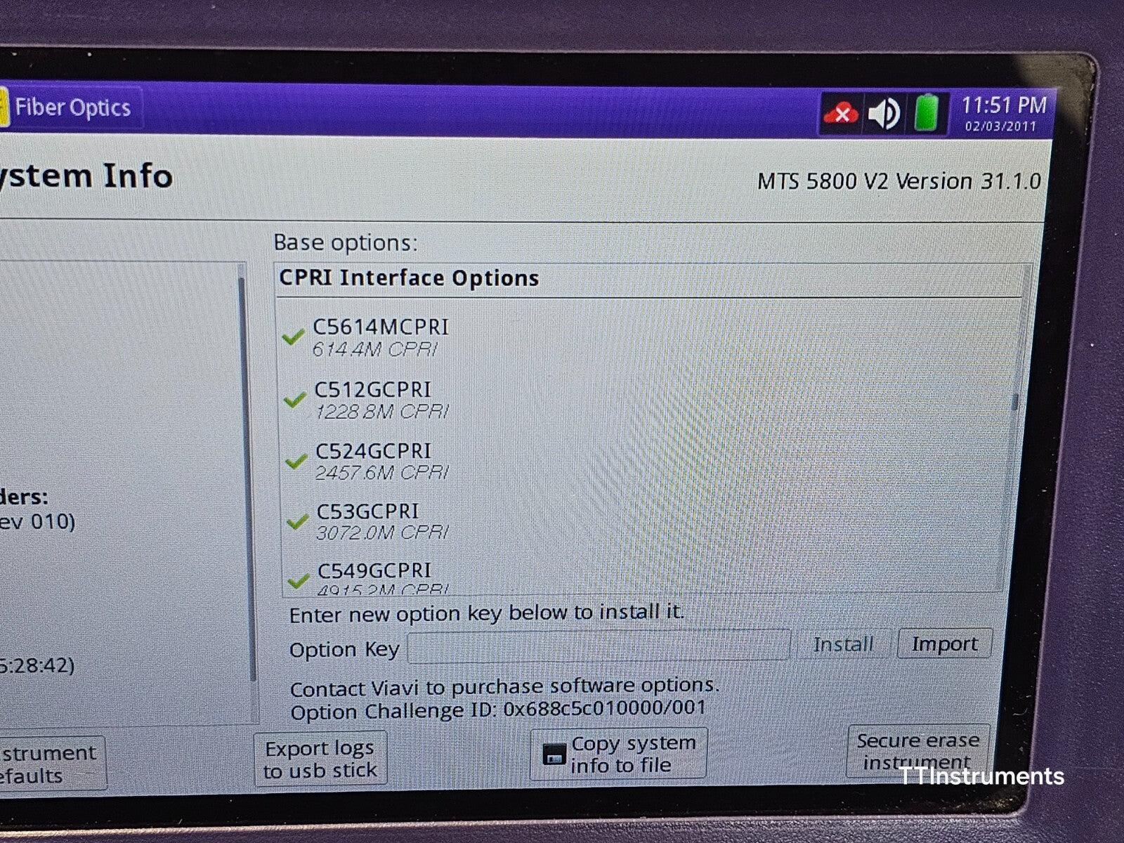 Viavi JDSU MTS 5800 v2 w/ 5822P Network Tester LOADED with Options Dual Port 10G