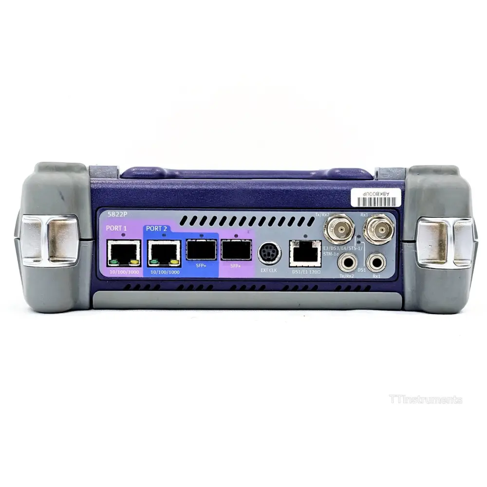 MTS 5800 v2 with 5822P module showing active software options on screen