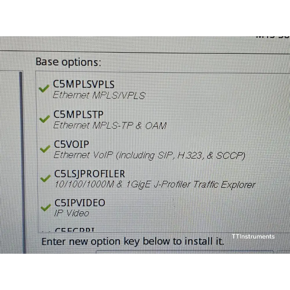 Viavi MTS 5800 v2 OTN test screen showing ODU layer configuration
