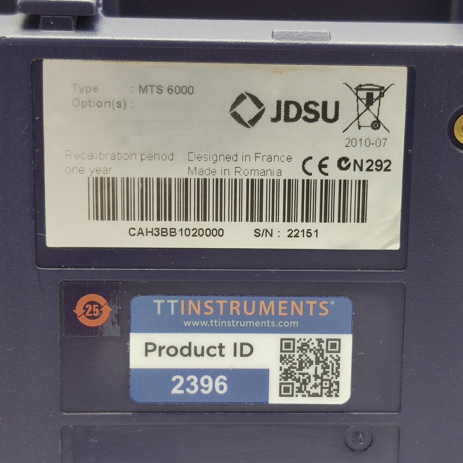 Viavi JDSU MTS 6000 OTDR Mainframe