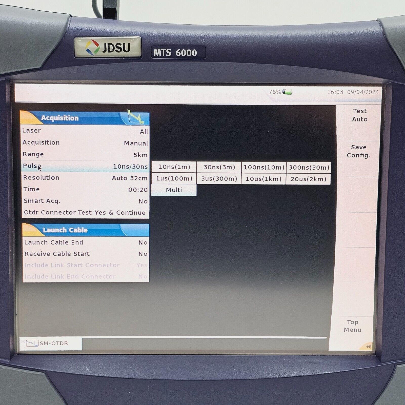 Viavi JDSU MTS 6000 w/ 8126 HD OTDR 1310/1550 nm SM 42/40 dB FC/PC E8126HD 380KM