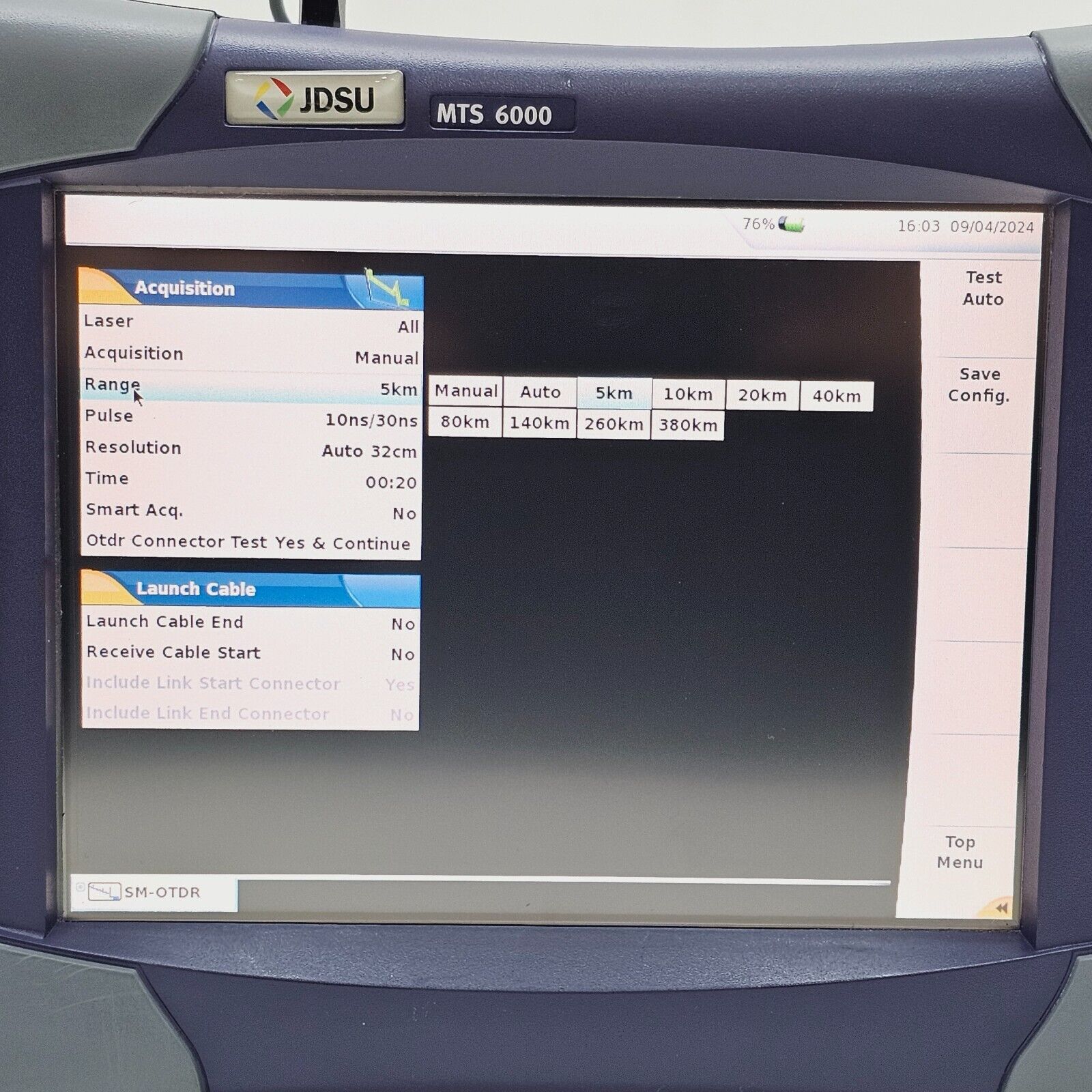 Viavi JDSU MTS 6000 w/ 8126 HD OTDR 1310/1550 nm SM 42/40 dB FC/PC E8126HD 380KM