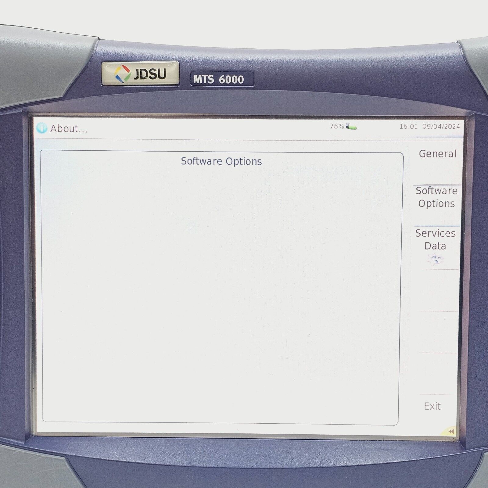 Viavi JDSU MTS 6000 w/ 8126 HD OTDR 1310/1550 nm SM 42/40 dB FC/PC E8126HD 380KM