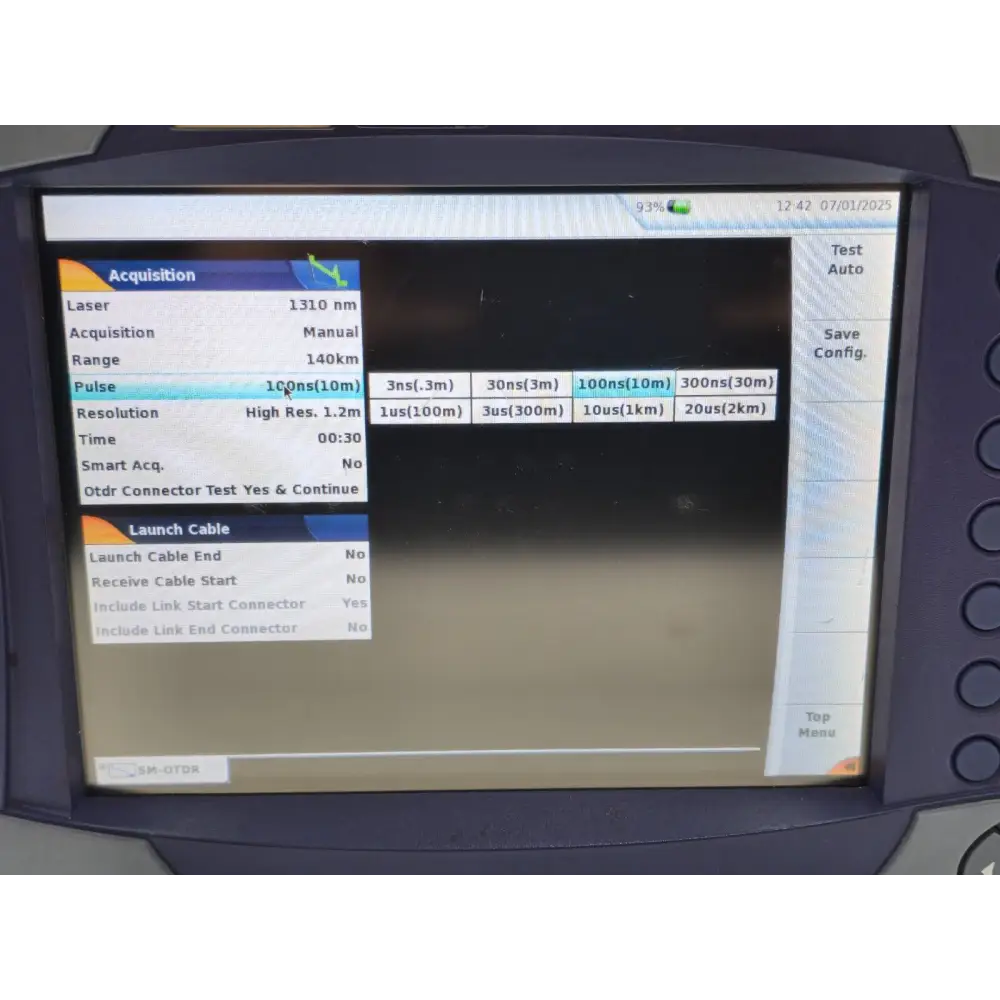 Viavi MTS 6000 OTDR system powered on showing boot screen