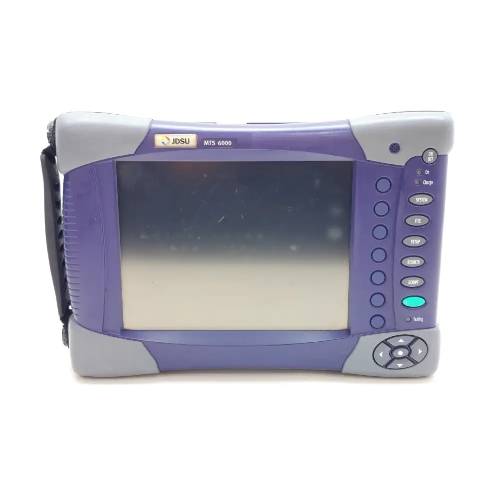 Viavi MTS 6000 touchscreen display showing OTDR trace measurement