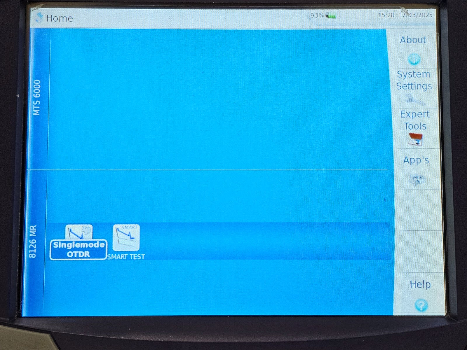 Viavi JDSU MTS 6000 with 8126 MR OTDR Module 1310/1550nm Singlemode Medium Range