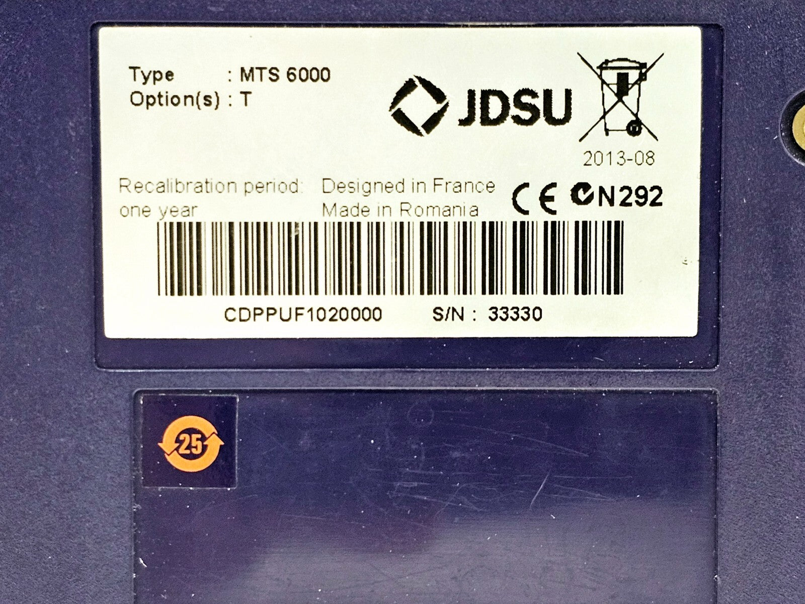 Viavi JDSU MTS 6000 with 8126 MR OTDR Module 1310/1550nm Singlemode Medium Range
