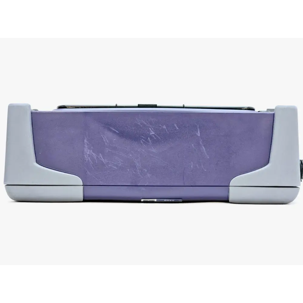 Viavi JDSU MTS 6000A top panel showing visible surface scratches to the purple casing indicating field use