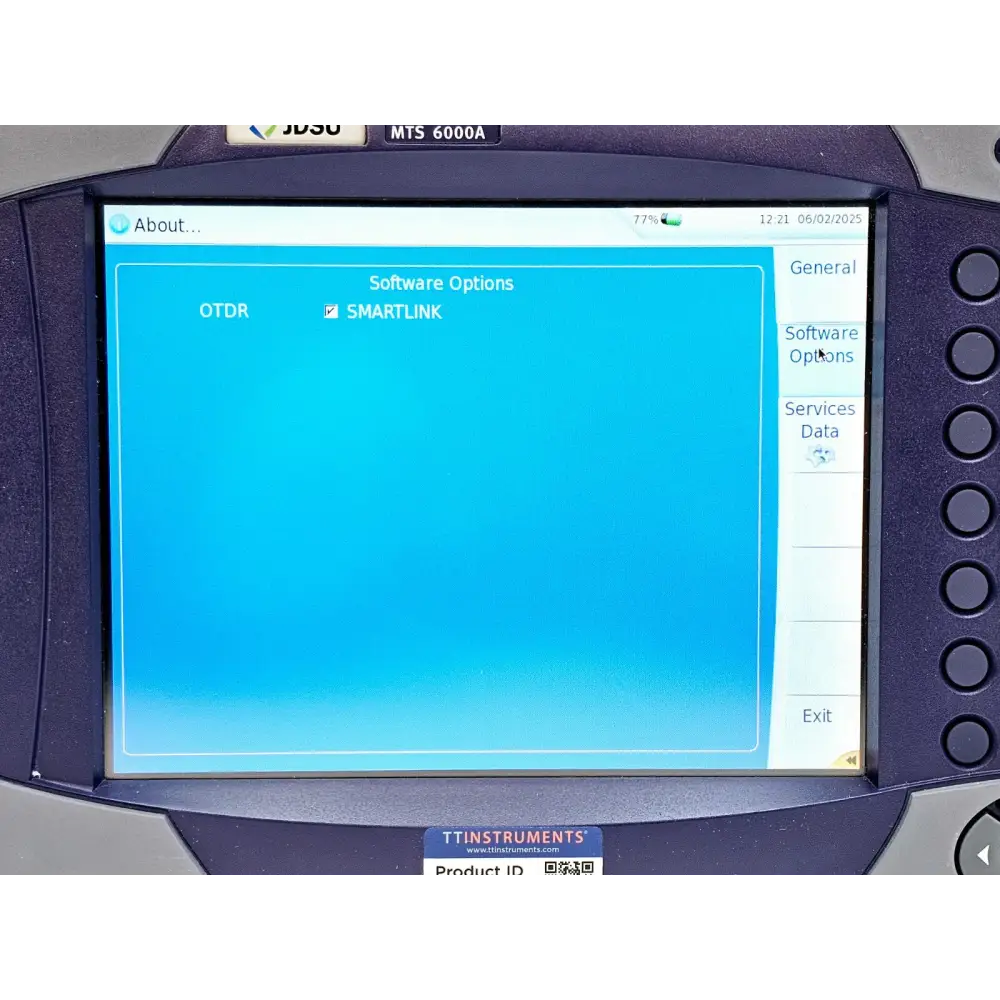 Viavi JDSU MTS 6000A + 8126C SM OTDR 1310/1550nm 47 dB with FCOMP Software