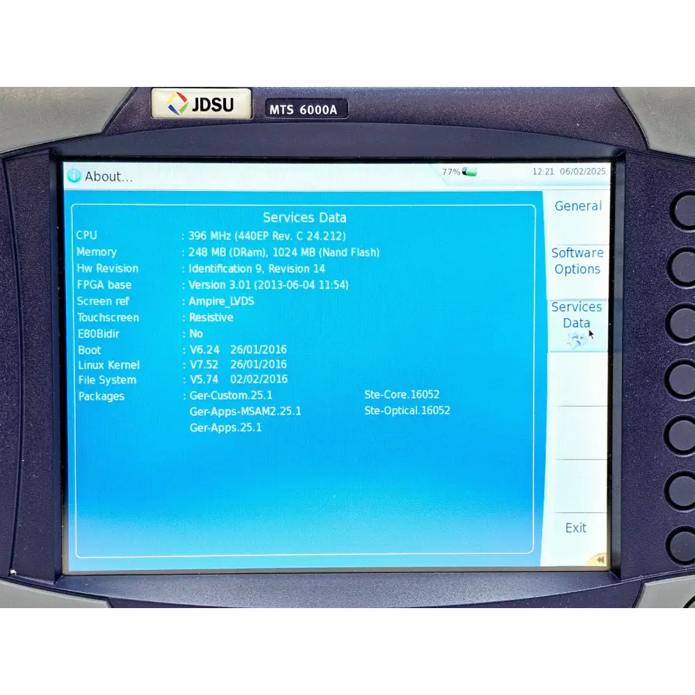 Viavi JDSU MTS 6000A + 8126C SM OTDR 1310/1550nm 47 dB with FCOMP Software