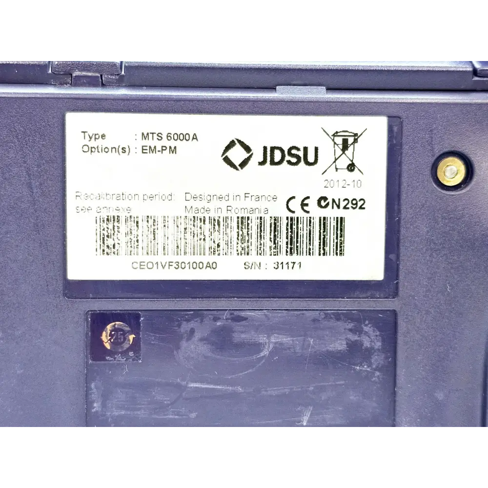 Viavi JDSU MTS 6000A + 8126C SM OTDR 1310/1550nm 47 dB with FCOMP Software