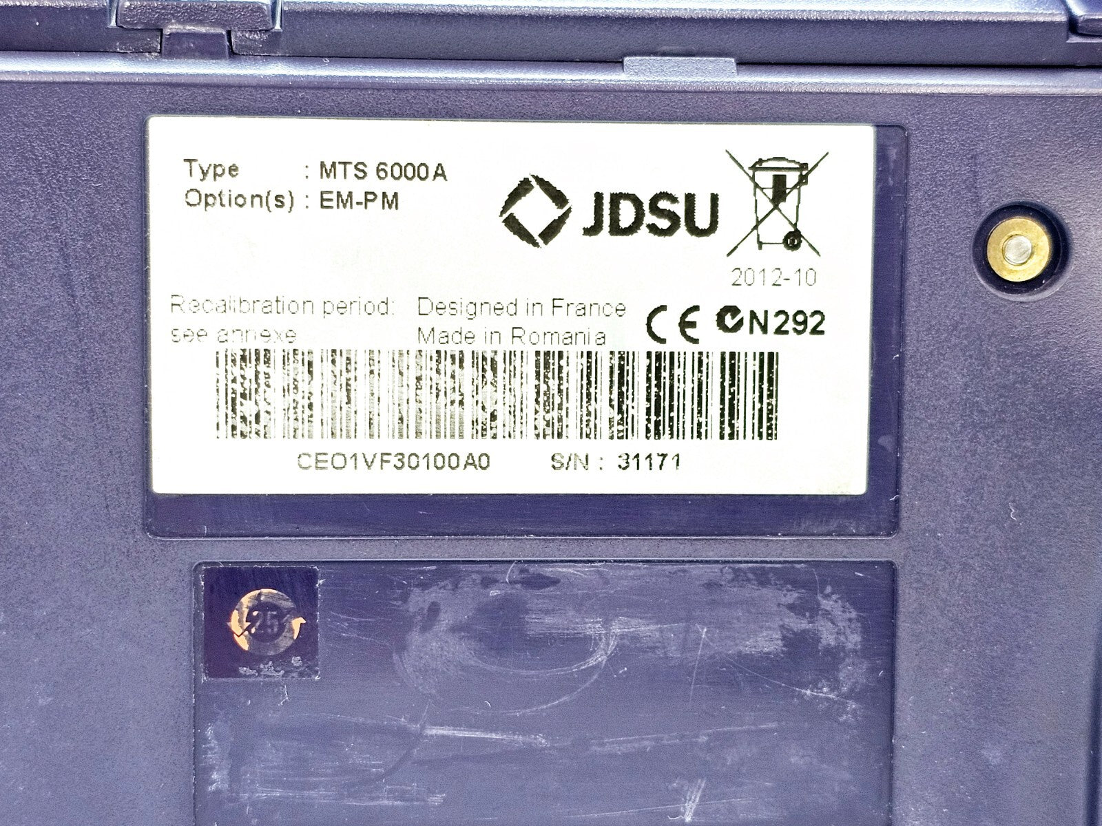 Viavi JDSU MTS 6000A + 8126C SM OTDR 1310/1550nm 47 dB with FCOMP Software