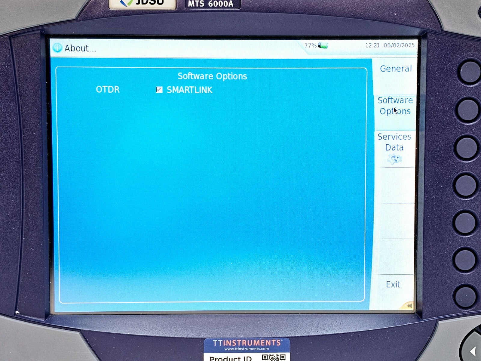 Viavi JDSU MTS 6000A + 8126C SM OTDR 1310/1550nm 47 dB with FCOMP Software
